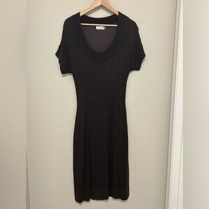 Calvin Klein Dark Brown Knit Midi Dress Women’s Size Large